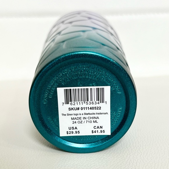 Starbucks 2023 Spring Purple/Teal Mermaid Scales Stainless Tumbler Cup Limited - Picture 4 of 10